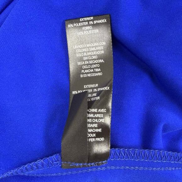 Eliza J Women’s Jersey Knit Drape Knot Front Dress Size 16 Cobalt Blue - Picture 11 of 14